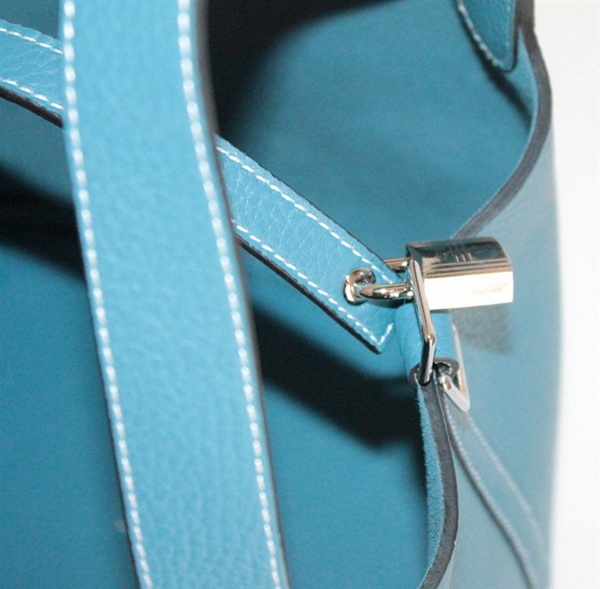 Fake & Replica Hermes Picotin Double Shoulder Bag Blue 509060 - Click Image to Close